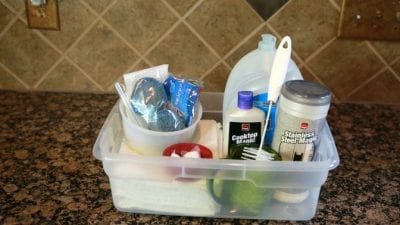 Vacation Rental - What's Under Your Sink, Bucket of Supplies