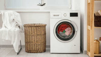 Broken Appliances washing machine and basket