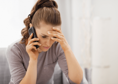 Family and Friends, Upset Woman on Phone
