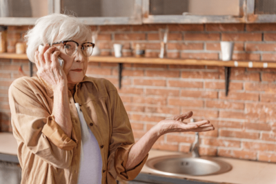 Can't Afford Insurance, Mature Woman on Phone